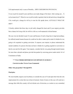 Life imprisonment only is cases of brutality…ISPE CASES BHI HAI WO DALNA
X was in jail for around 8 years and those year made