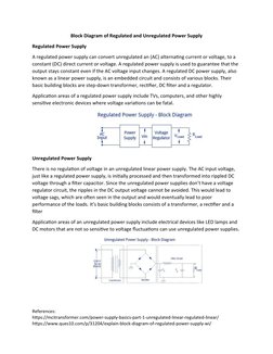 Regulated vs Unregulated Power Supply | PDF