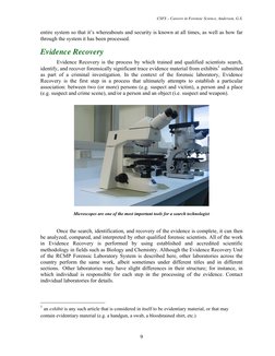 CSFS – Careers in Forensic Science, Anderson, G.S. 
entire system so that it’s whereabouts and security is known at all times