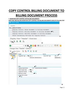 Copy Control for Billing Documents in SAP | PDF | Pricing | Business
