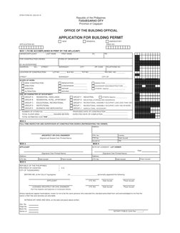 DPWH FORM NO. 2003-001-B
  NEW
 RENEWAL
 AMENDATORY
APPLICATION NO.
AREA NO.
BOX 1 (TO BE ACCOMPLISHED IN PRINT BY THE APLLIC