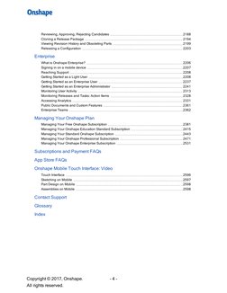 - 4 -
Reviewing, Approving, Rejecting Candidates
2188
Cloning a Release Package
2194
Viewing Revision History and Obsoleting