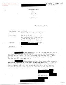 DECLASSIFIED by DNI Ratcliffe on 6 
October 2020 
SCJ3J:SCT: 
Central lnte!Iigence Agency 
\.Vashingtun, D.C. 20505 
Nor:e 
A