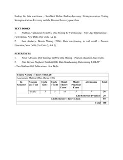 Backup the data warehouse – SureWest Online Backup-Recovery: Strategies-various Testing
Strategies-Various Recovery models, D