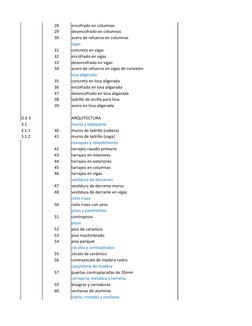 28
encofrado en columnas
29
desencofrado en columnas
30
acero de refuerzo en columnas
vigas   
31
concreto en vigas
32
encofr