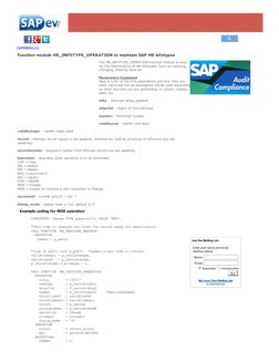 SAP HR Infotype Operation Guide | PDF | Subroutine | Parameter ...
