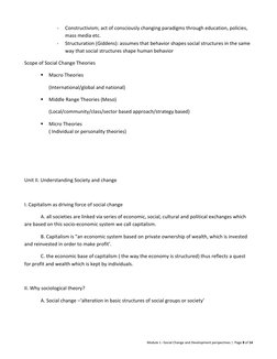 Social Change and Development Perspectives | PDF | Social Structure ...