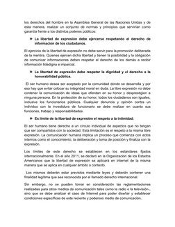 los derechos del hombre en la Asamblea General de las Naciones Unidas y de
esta manera, realizar un conjunto de normas y prin