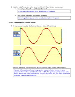 Waves on a String Lab Answer Key | PDF | Wavelength | Waves
