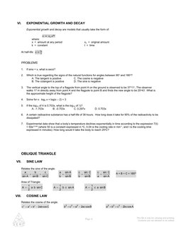 This file is only for viewing and printing. 
Contents are not allowed to be edited. 
Page 4 
VI. 
EXPONENTIAL GROWTH AND DE