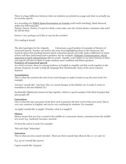 There is a huge difference between what our students see printed on a page and what we actually say 
in everyday speech.
In a