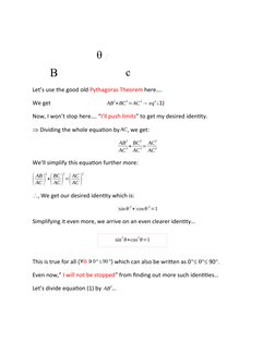Let’s use the good old Pythagoras Theorem here….
We get                                       AB
2+BC
2=AC
2→ eq
n¿1)
Now, I