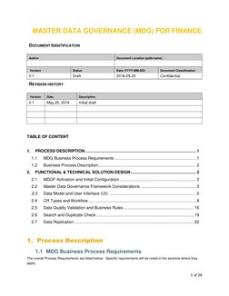 MDG for Finance: Technical Guide | PDF | Data Model | Relational Database