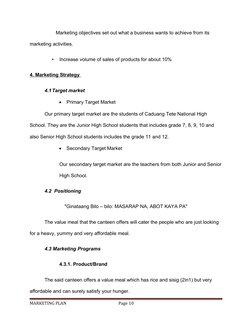 Marketing objectives set out what a business wants to achieve from its 
marketing activities.
•
Increase v