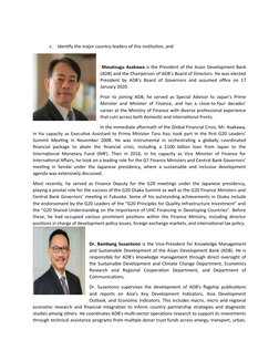 c.
Identify the major country-leaders of this institution, and 
 Masatsugu Asakawa is the President of the Asian Development
