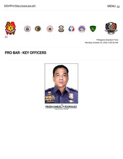 PNP PRO Bar Key Officers 2025 | PDF