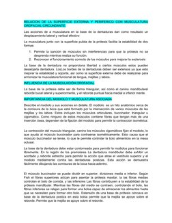 RELACION  DE  LA  SUPERFICIE  EXTERNA  Y  PERIFERICQ  CON  MUSCULATURA
OROFACIAL CIRCUNDANTE.
Las acciones de a musculatura e