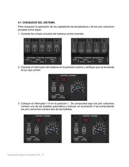Preparación para la Excelencia Mi- 17 
4.1  CHEQUEOS DEL SISTEMA. 
Para chequear la operación de los captadores de temperatur