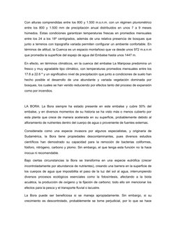 Con alturas comprendidas entre los 800 y 1.500 m.s.n.m. con un régimen pluviométrico
entre los 800 y 1.500 mm de precipitació