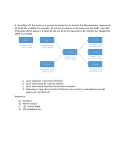 8. “En la figura S7.9 se muestra un proceso de producción en Kenneth Day Manufacturing. La operación 
de perforado se realiza