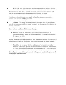 
Excel: Esta es la plataforma por excelencia para realizar tablas y cálculos.
Para realizar un libro diario contable en Exce