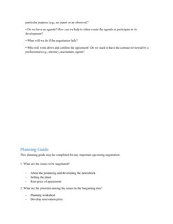 particular purpose (e.g., an expert or an observer)?  
• Do we have an agenda? How can we help to either create the agenda or
