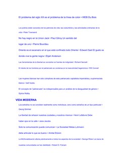 El problema del siglo XX es el problema de la línea de color • WEB Du Bois
Los pobres están excluidos de los patrones de vida