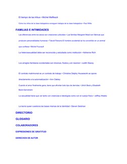 El tiempo de las tribus • Michel Maffesoli
Cómo los niños de la clase trabajadora consiguen trabajos de la clase trabajadora