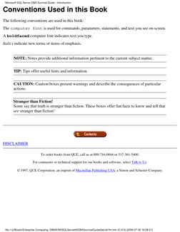 Conventions Used in this Book
The following conventions are used in this book:
The computer font is used for commands, parame