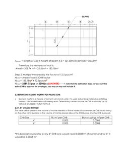 CHB Dimensions and Estimation Methods | PDF | Masonry | Mortar (Masonry)