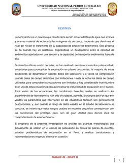 UNIVERSIDAD NACIONAL PEDRO RUIZ GALLO 
 
                               FACULTAD DE INGENIERÍA CIVIL, SISTEMAS Y ARQUITECTURA