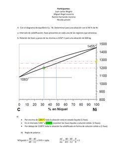 Participantes:
Juan carlos Mugno
Miguel Ángel escorcia
Ramiro hernando moreno
Nicolás pinzón
4.  Con el diagrama de equilibri