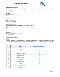 Página | 6  
 
Auditoria Administrativa 
El poder de los compradores 
El poder de los compradores se presenta en el mismo e