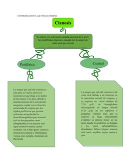 CONTRERAS MOYA AILYNN KATTERINE
La sangre que sale del corazón es de
color azul debido a un trastorno en
la saturación arteri