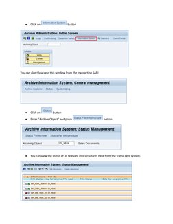 SAP Data Archiving Process Guide | PDF | Database Transaction | Databases