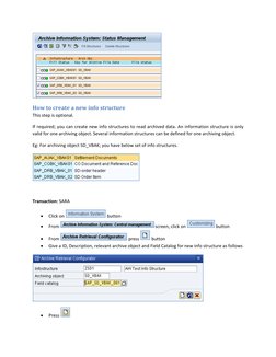SAP Data Archiving Process Guide | PDF | Database Transaction | Databases