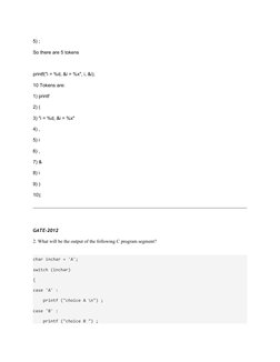 GATE C Programming Previous Year Questions | PDF | Parameter (Computer ...