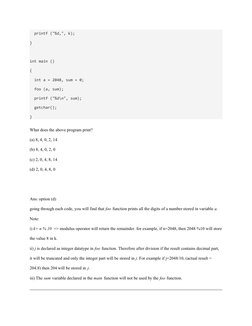 GATE C Programming Previous Year Questions | PDF | Parameter (Computer ...