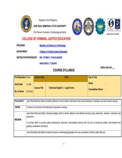 v 
 
 
 
 
 
Republic of the Philippines 
 
 
 
JOSE RIZAL MEMORIAL STATE UNIVERSITY 
 
 
 
The Premier University in Zambo