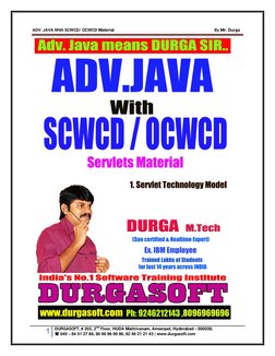ADV. JAVA With SCWCD/ OCWCD Material