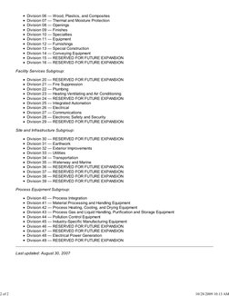 Csi Engineering Format CSI MasterFormat Overview and Updates | PDF | Specification (Technical ...