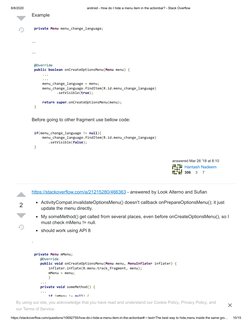 Android - How Do I Hide A Menu Item in The Actionbar - Stack Overflow ...