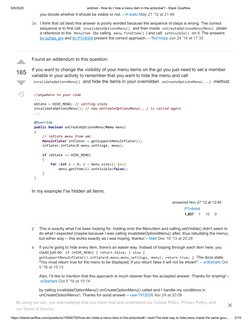 Android - How Do I Hide A Menu Item in The Actionbar - Stack Overflow ...