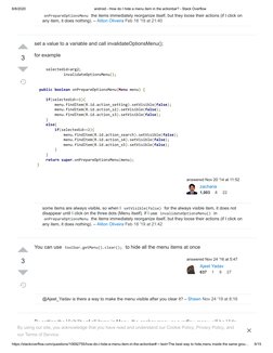 Android - How Do I Hide A Menu Item in The Actionbar - Stack Overflow ...