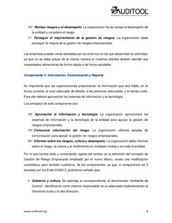 www.auditool.org  (http://www.auditool.org/)
 
8 
 
16°. Revisar riesgos y el desempeño. La organización ha de revisar el d