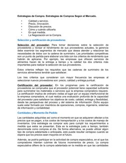 Tarea 9, Técnicas y Estrategias de Compras | PDF | Obtención | Calidad ...