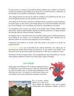 El mapa anterior nos muestra la diversidad de idiomas indígenas que se hablan en el territorio
nacional los acuerdos de paz f