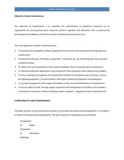 Plant Maintenance Notes.pdf Plant Maintenance: Strategies and Importance | PDF | Mechanical ...