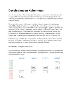 Iterative Development on Kubernetes | PDF | Cloud Computing ...