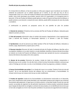 Plantilla del plan de pruebas de software
En el desarrollo de software, la fase de pruebas es crítica para asegurar que el pr